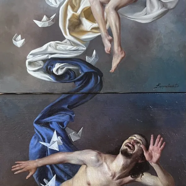 PLAYFUL ELEMENTS, DIPTYCH, 30x30cm each, 2021